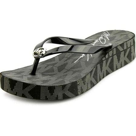 michael kors black bedford platform flip flops|MICHAEL Michael Kors Bedford Signature Logo Platform Flip .